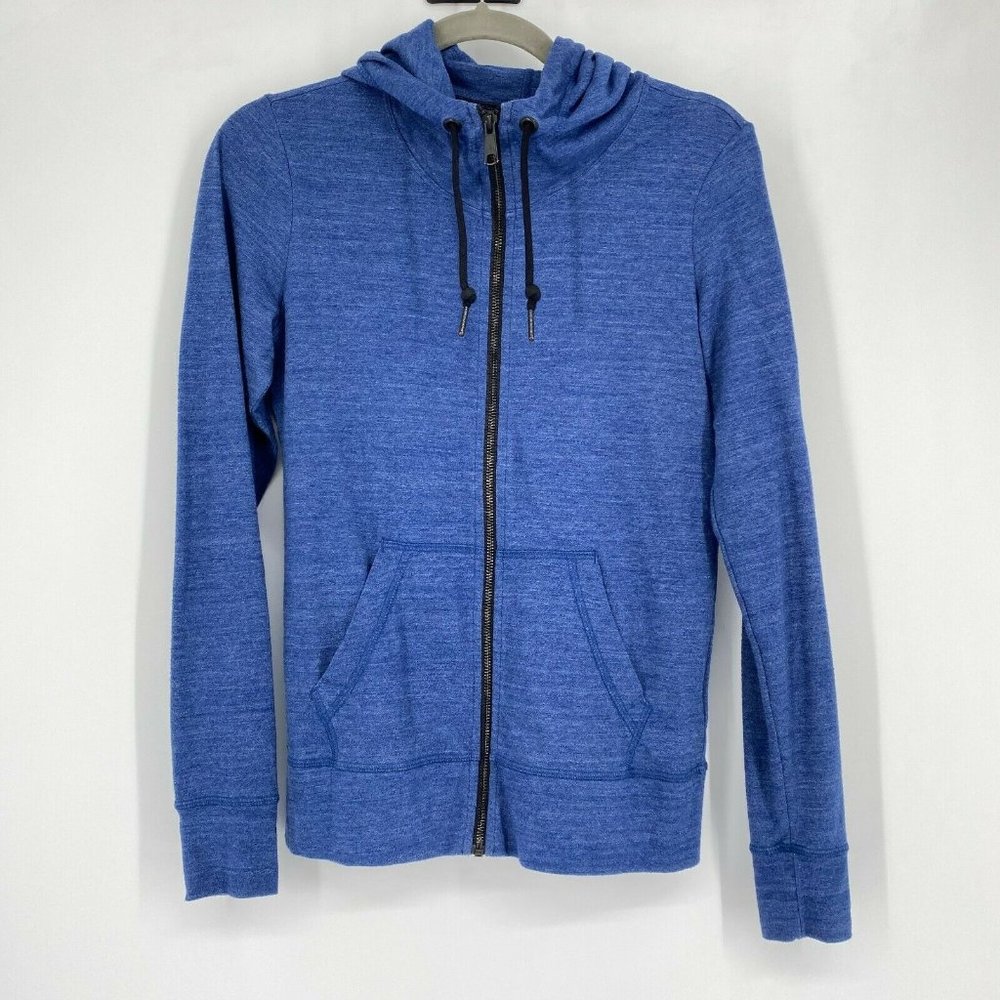 American Giant Full Zip Long Sleeve Hoodie Sweatshirt Jacket Blue Women's Small